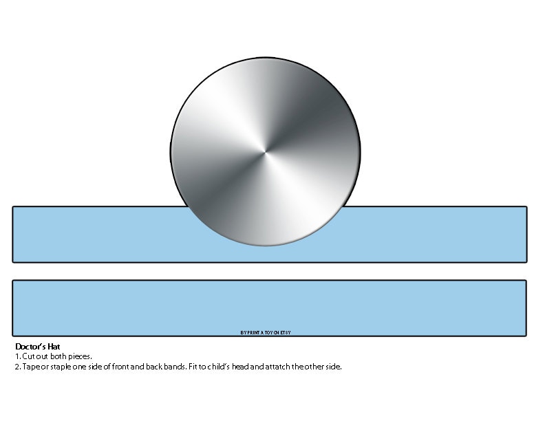 DIGITAL DOWNLOAD Doctor's Hat Printable