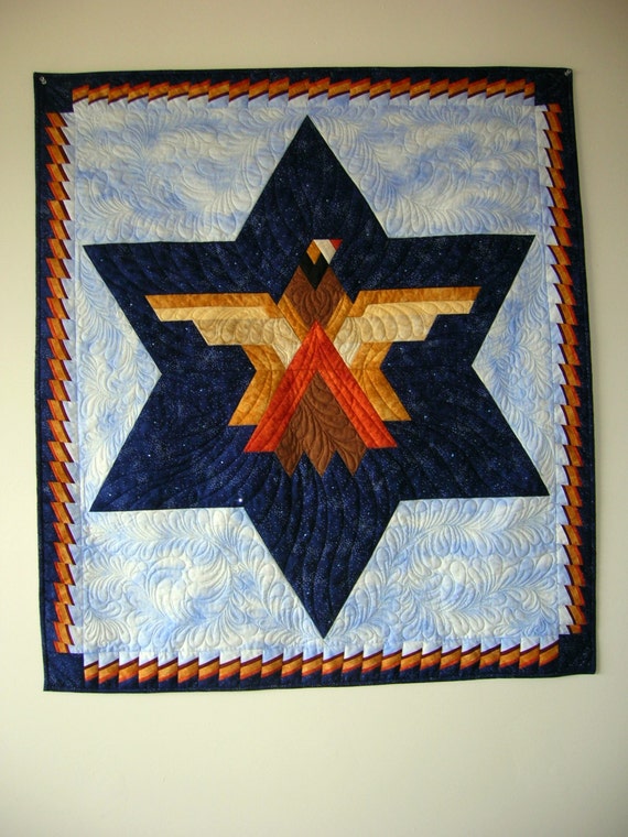 ... Handcrafted American Eagle patchwork quilt wall hanging 40x45 on Etsy