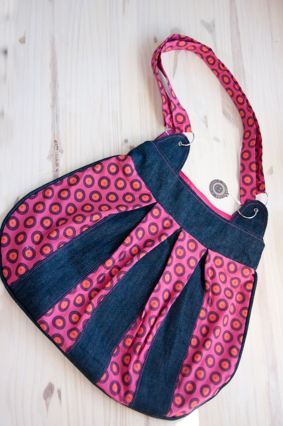 Big hot pink handbag made from South African Shweshwe textiles. Soft ...