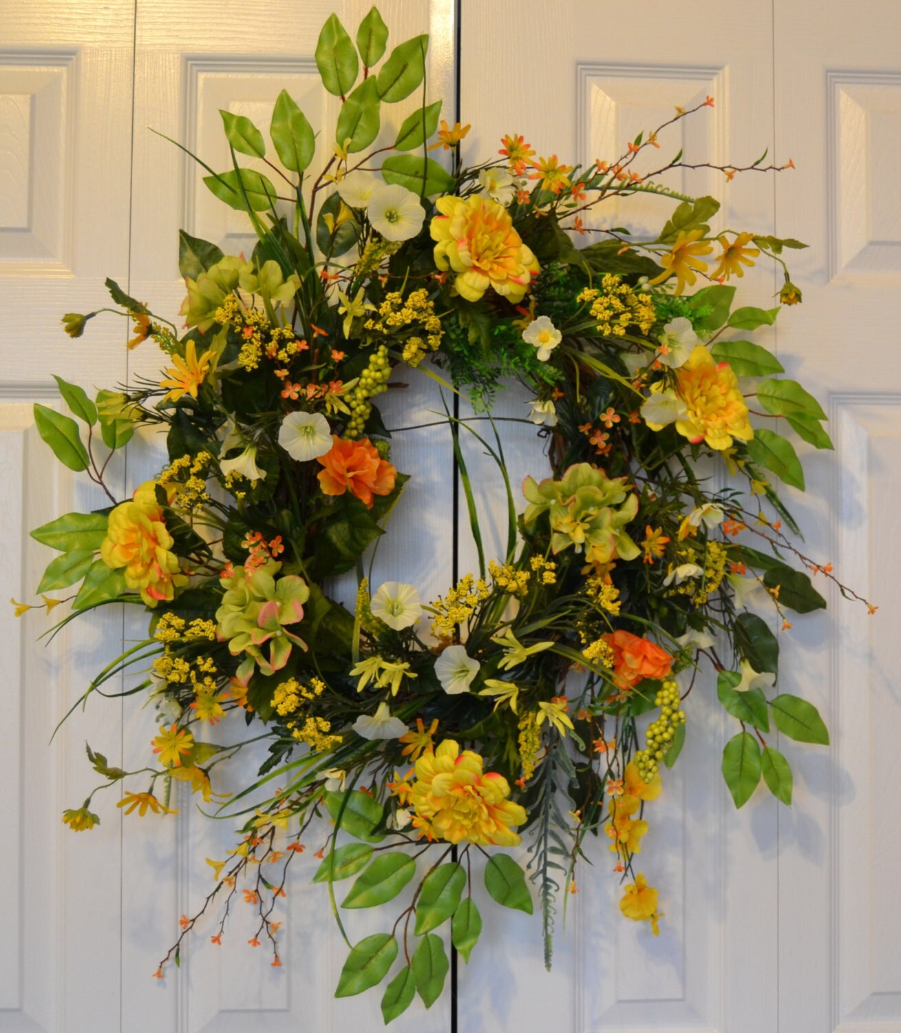 Summer Dahlia WreathOutdoor Garden WreathSpring