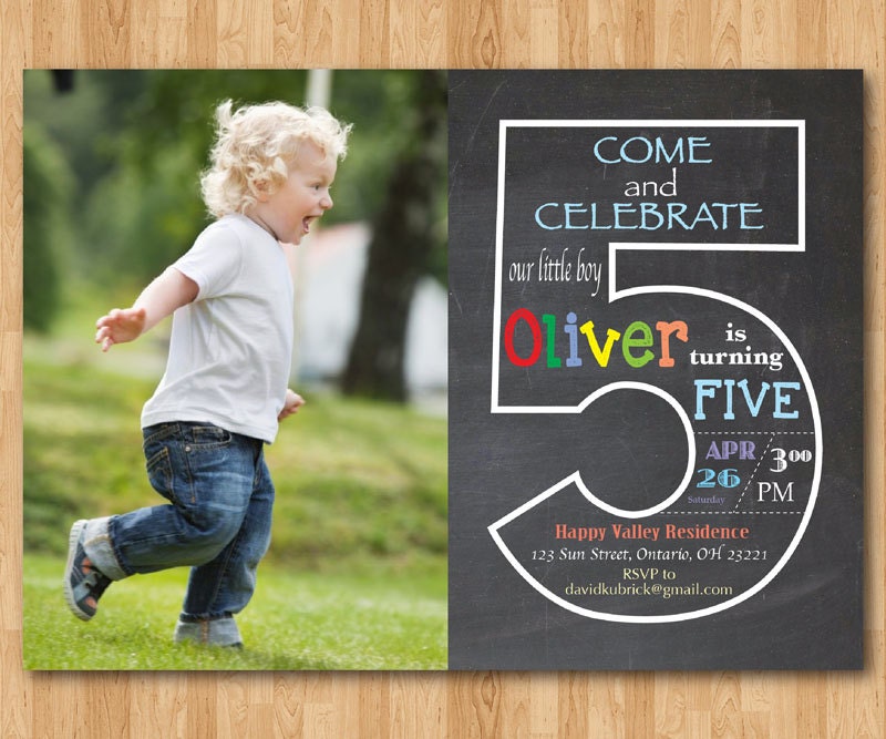 chalkboard-5th-birthday-invitation-with-picture-fifth