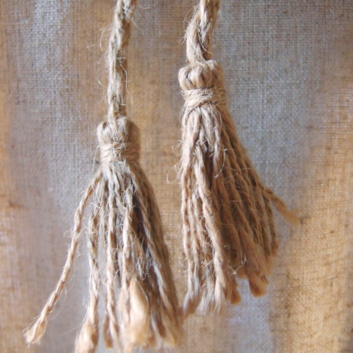 Burlap Jute Tassel Cord Fringed 16Inch 12Piece by PartySpin