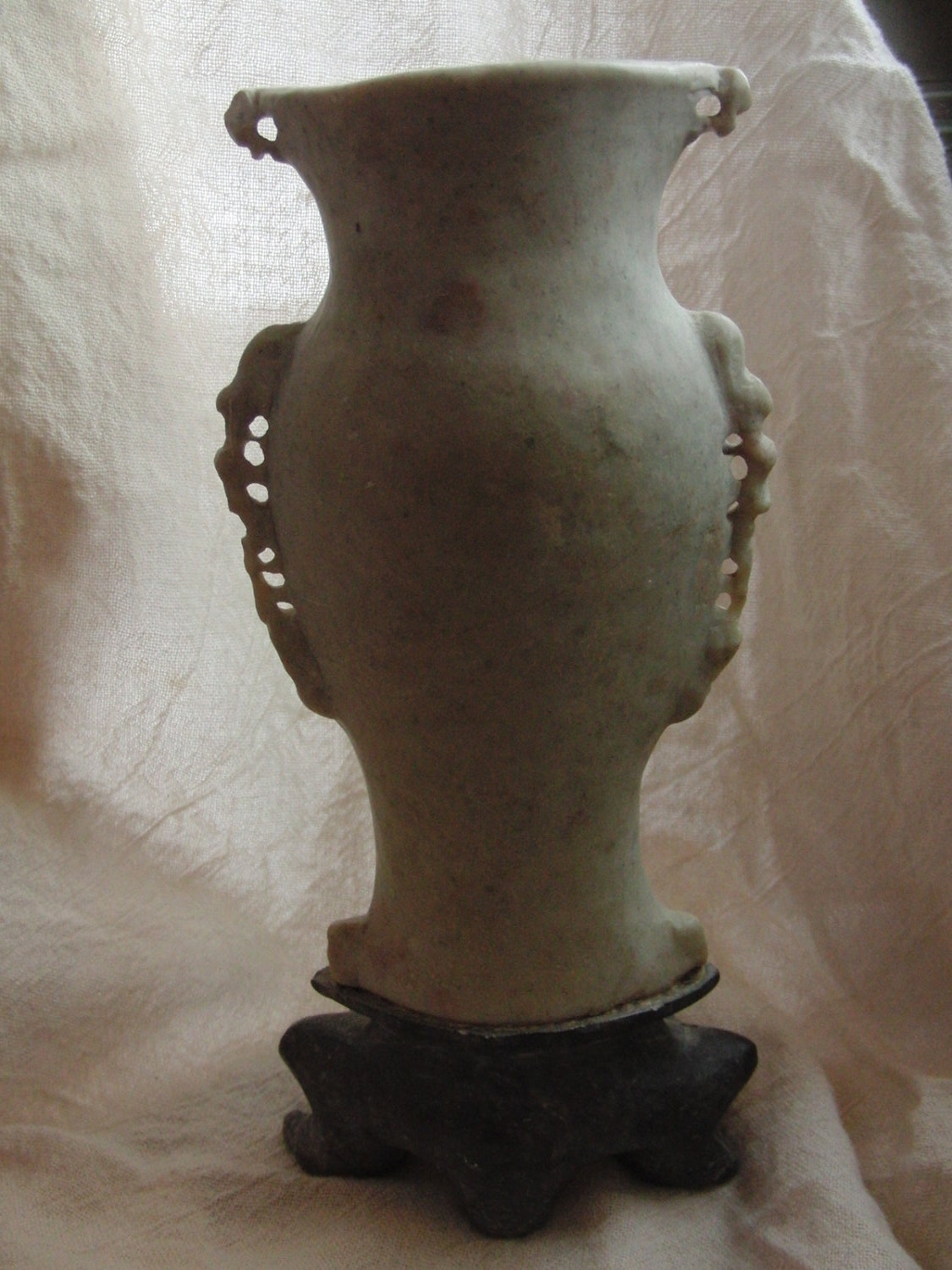 Hand Carved Antique Soapstone Vase with by StixsandStonesJewels