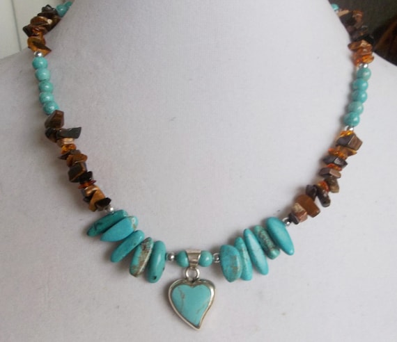 Turquoise and Brown Necklace