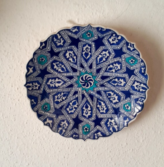 Hand Made Turkish Ceramic Plate / Wall Decor by Turqu50 on Etsy