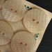 10 Large Beige Buttons, Vintage button card, Big Chip buttons with criss cross texture from 1960s