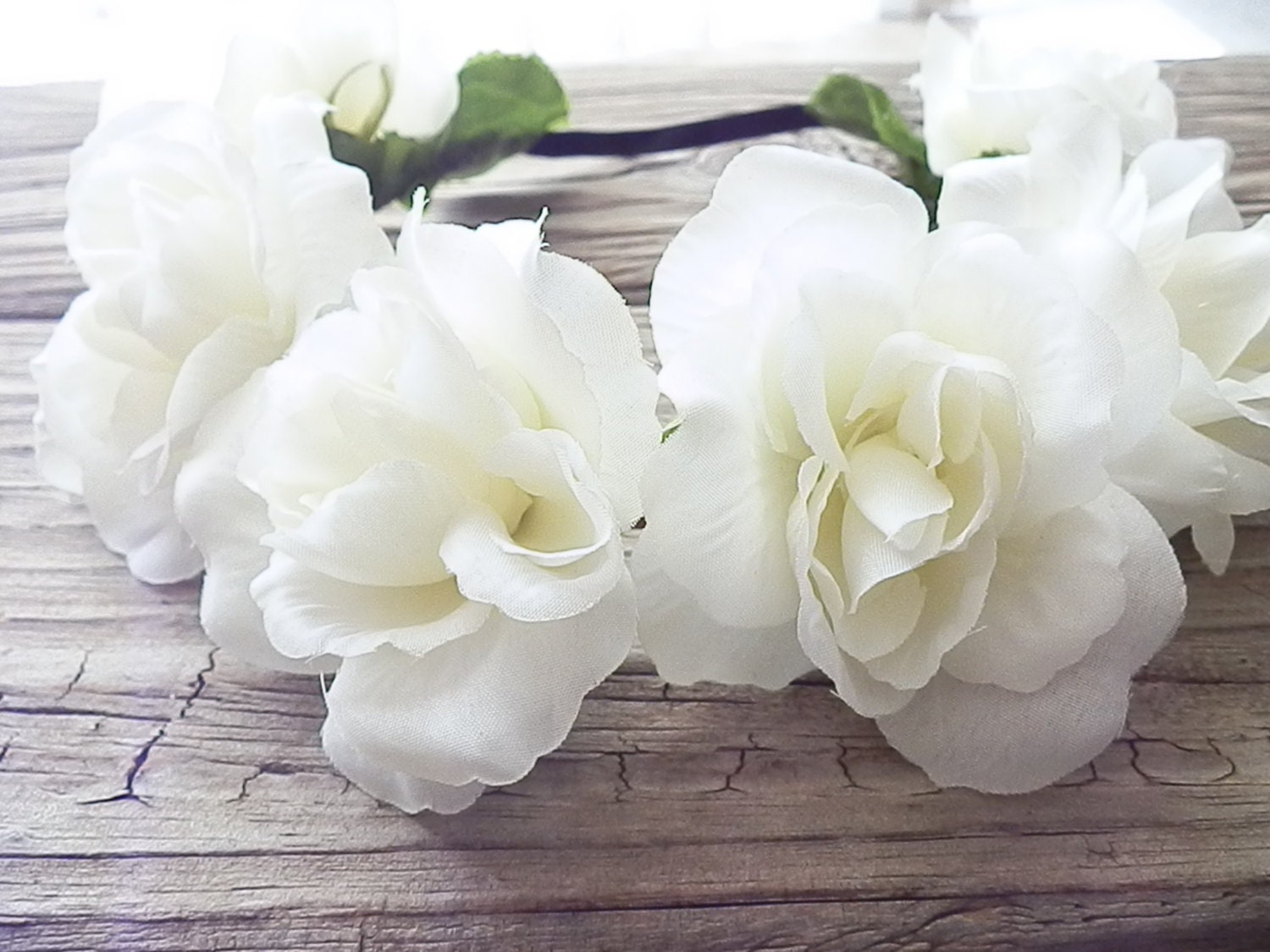 SALE Rose Flower Crown Flower crowns White by myfashioncreations