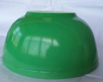 Vintage Pyrex Primary Color Green Nesting Mixing Bowl #403 MCM