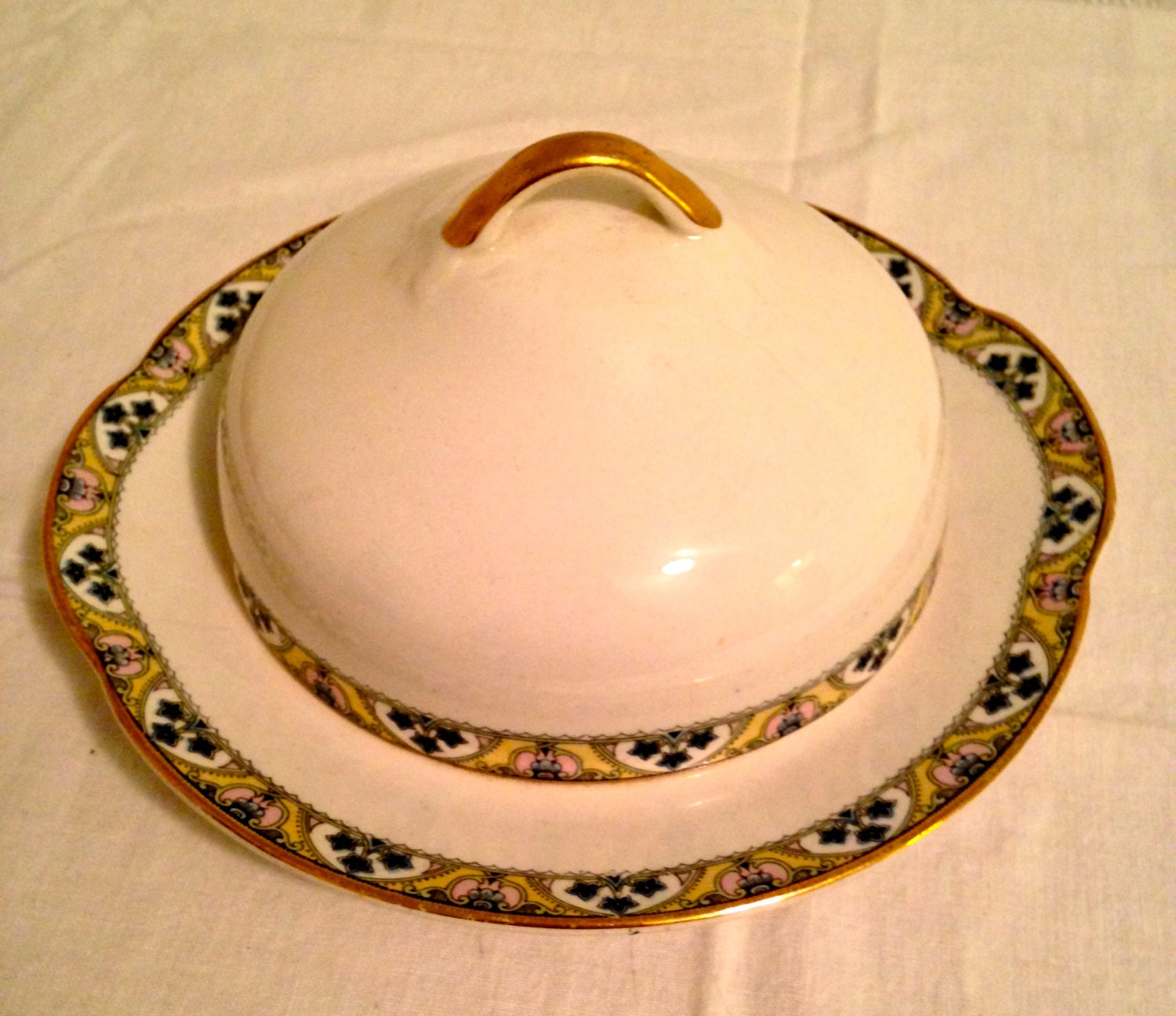 Covered Round Vintage Butter Dish Haute Juice