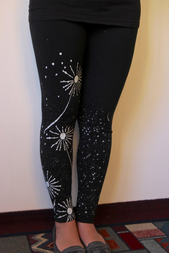 Christmas in July, Black leggings, handmade cotton leggings, black women's leggings, women's wear, yoga pants, original pants