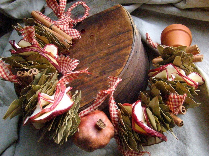 Holiday Garland Dried Fruit And Spice Garland Apple And