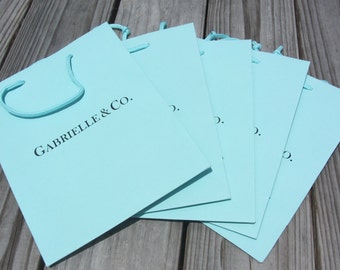 Tiffany  Co. Inspired Custom Personalized Ink Printed Favor Gift Bags ...