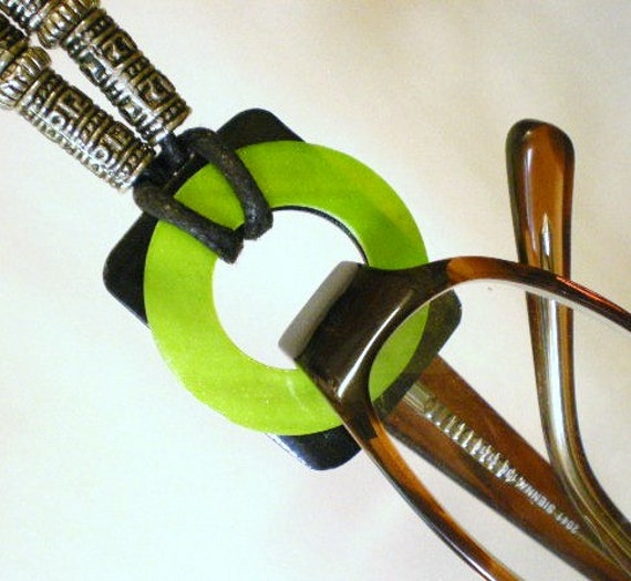 Eyeglasses Holder Asian Style Lime Green & by JewelryArtByDawn