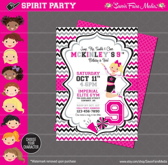 Cheer Party Invitations 10