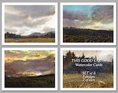 This Good Earth -  Set of 6 NOTE CARDS - Watercolor Paintings by Linda Henry (NCWC010)