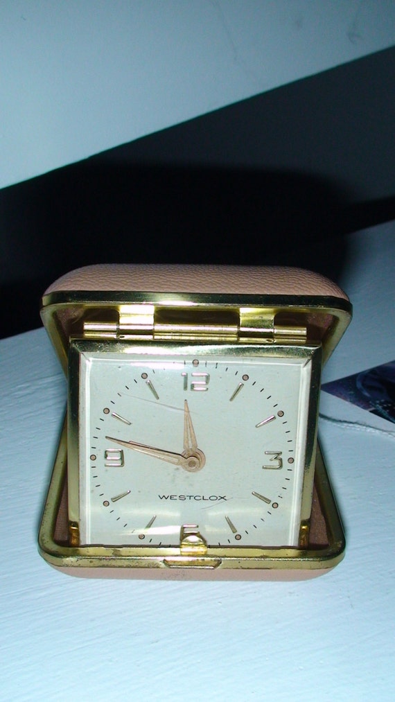 VTG Antique Westclox Pocket Travel Alarm Clock working
