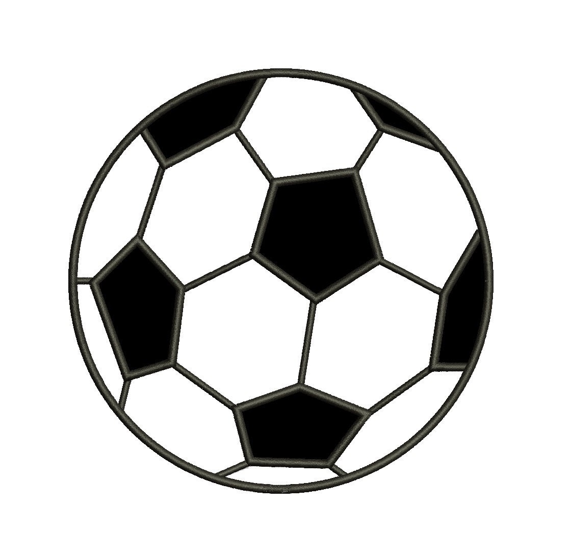 Soccer Ball Applique Machine Embroidery Digitized Design