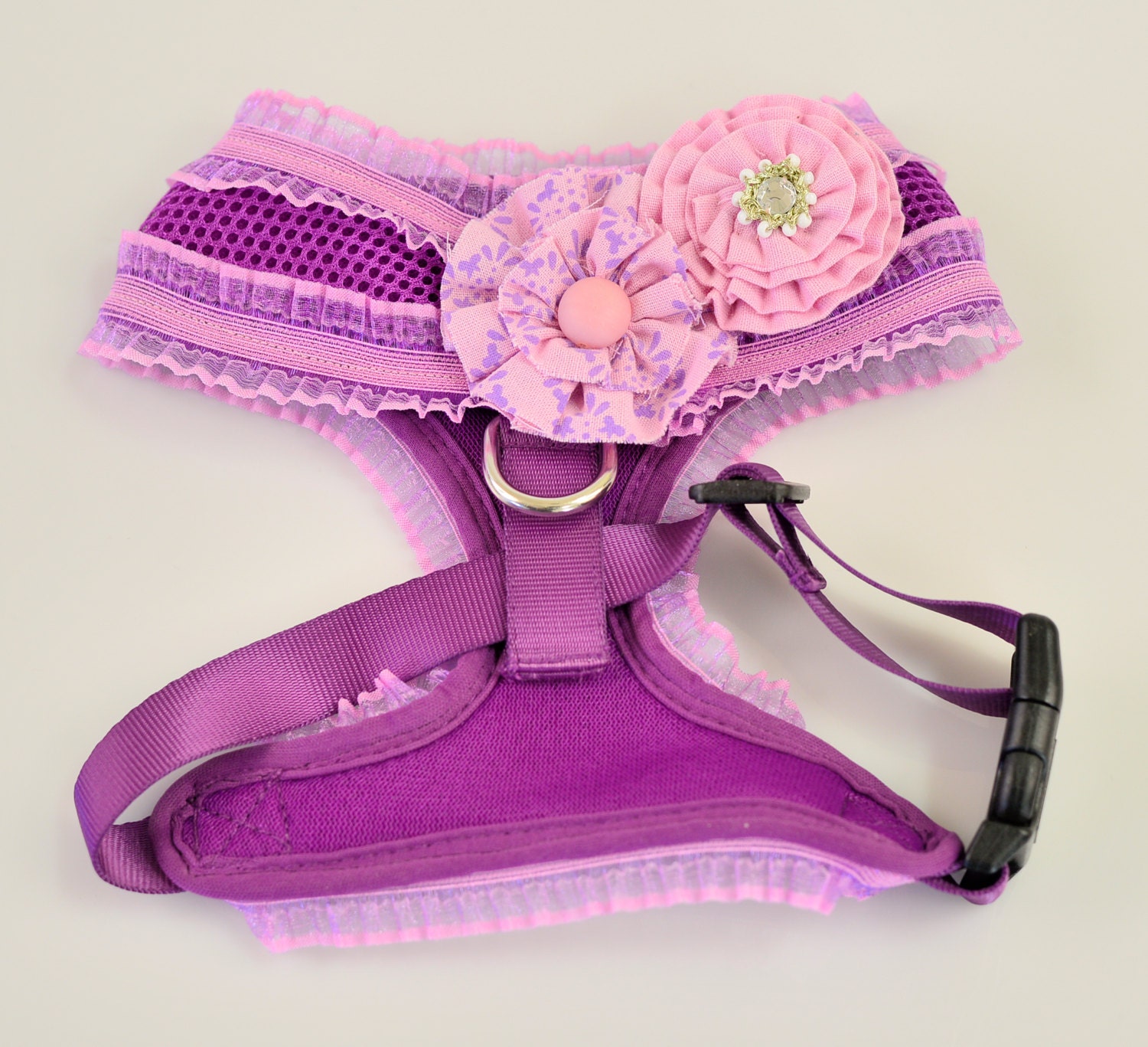 Sasha Dog HarnessPurple Dog Harness Fancy Dog by BeanandMo on Etsy
