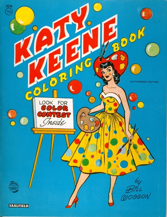 Vintage 1958 Katy Keene Coloring Book Saalfield 2038