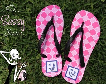 Personalized FlipFlops Monogram Fli p Flops Monogrammed Gifts ...