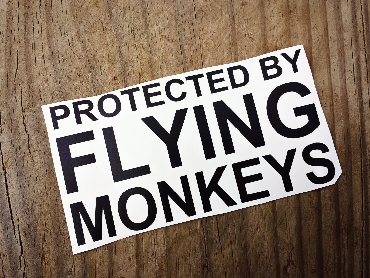 Protected by Flying Monkeys Decal Sticker by CrimsonGraphics