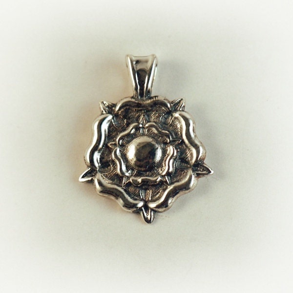 Tudor Rose Sterling Silver Pendant