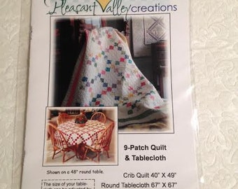 Pleasant Valley Creations 9 - Patch Quilt and Tablecloth