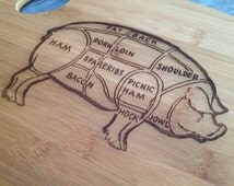 Unique pig cutting board related items | Etsy