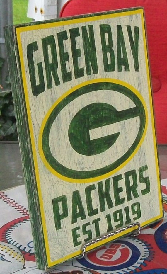 Green Bay Packers wall sign 9 1/4 x 12 1/2 by Rt66VintageSigns