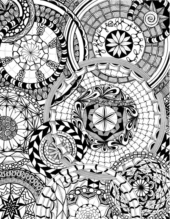 Circle Zentangle Original Art by TiffanyTangles on Etsy