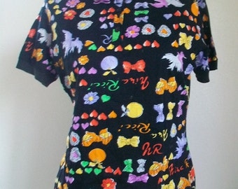 Vintage Nina Ricci cotton print shirt Size 2.