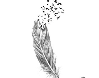 feather tattoo etsy feather tattoo etsy
