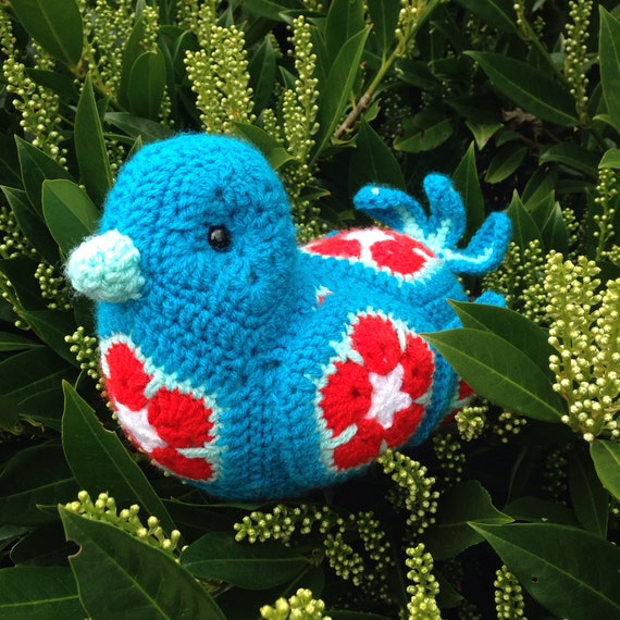 Items similar to African Flower Bird toy. Amigurumi. Ready to ship on Etsy