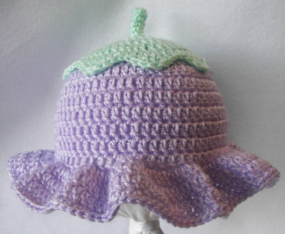 Ruffle Flower Hat Crochet Pattern Instant Download 0-6 Months