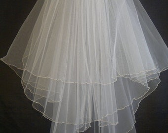Ivory Wedding Veil, Three Layers