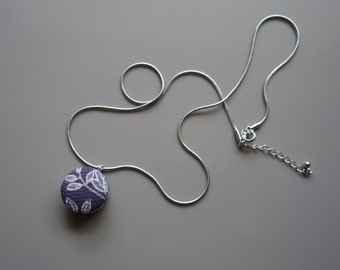 Adjustable Neckless with Japanese Chirimen Fabric