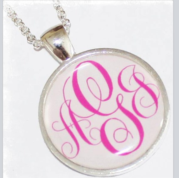 Monogrammed bubble necklace by PutANameOnItDesigns on Etsy