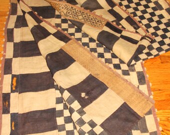 Rare Large Antique African Kuba Cloth Ceremonial Skirt