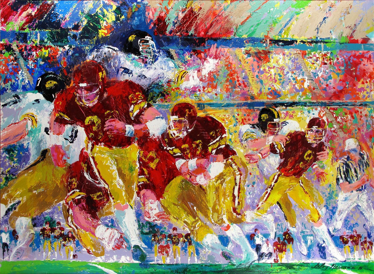 LeRoy Neiman In sports games oil painting by Antsartworkoffice