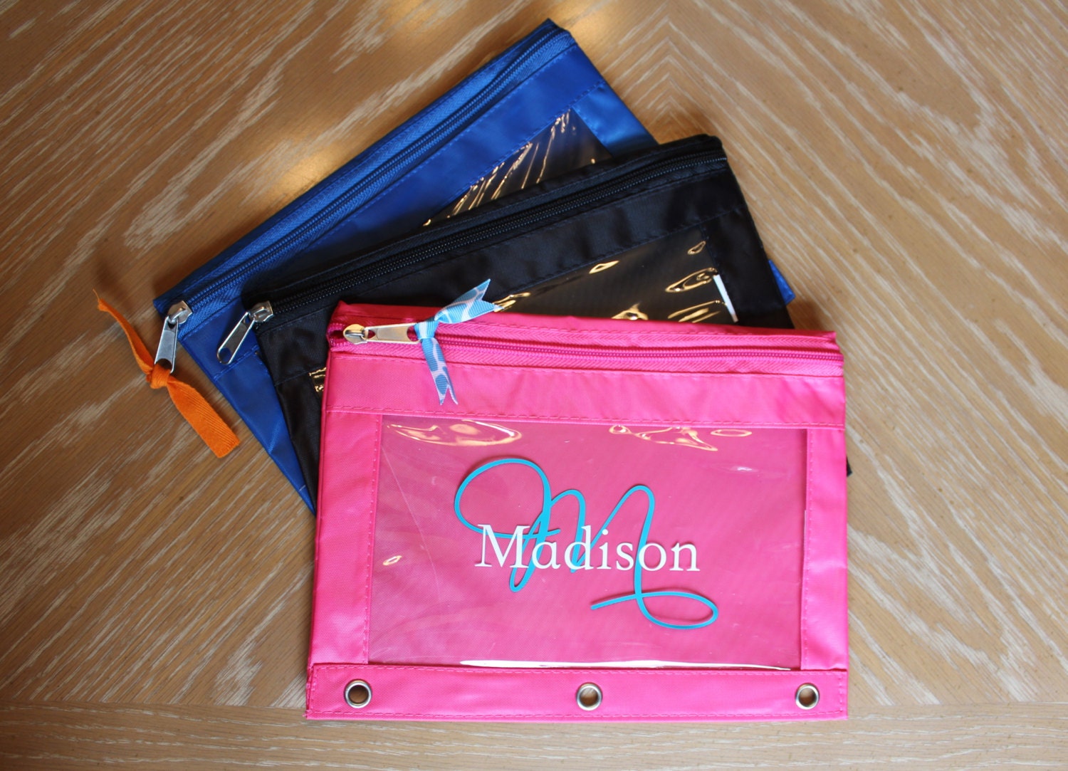 Personalized Binder Pencil Pouch Crayon by MadisonOliviaDesigns