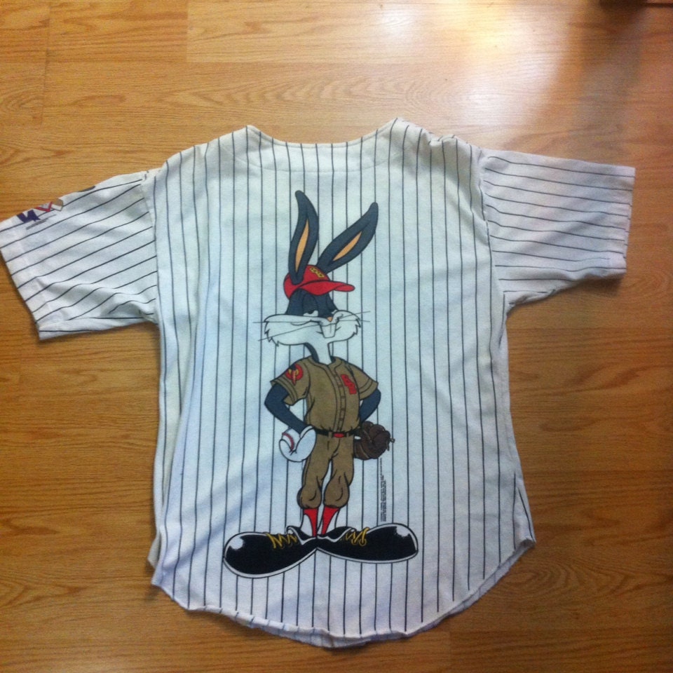 Vintage Bugs Bunny Baseball Jersey Size by retroheadsvintage