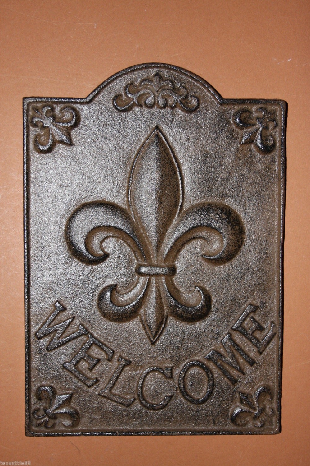 1 Fleur De Lis Sign Cast Iron Front Door by