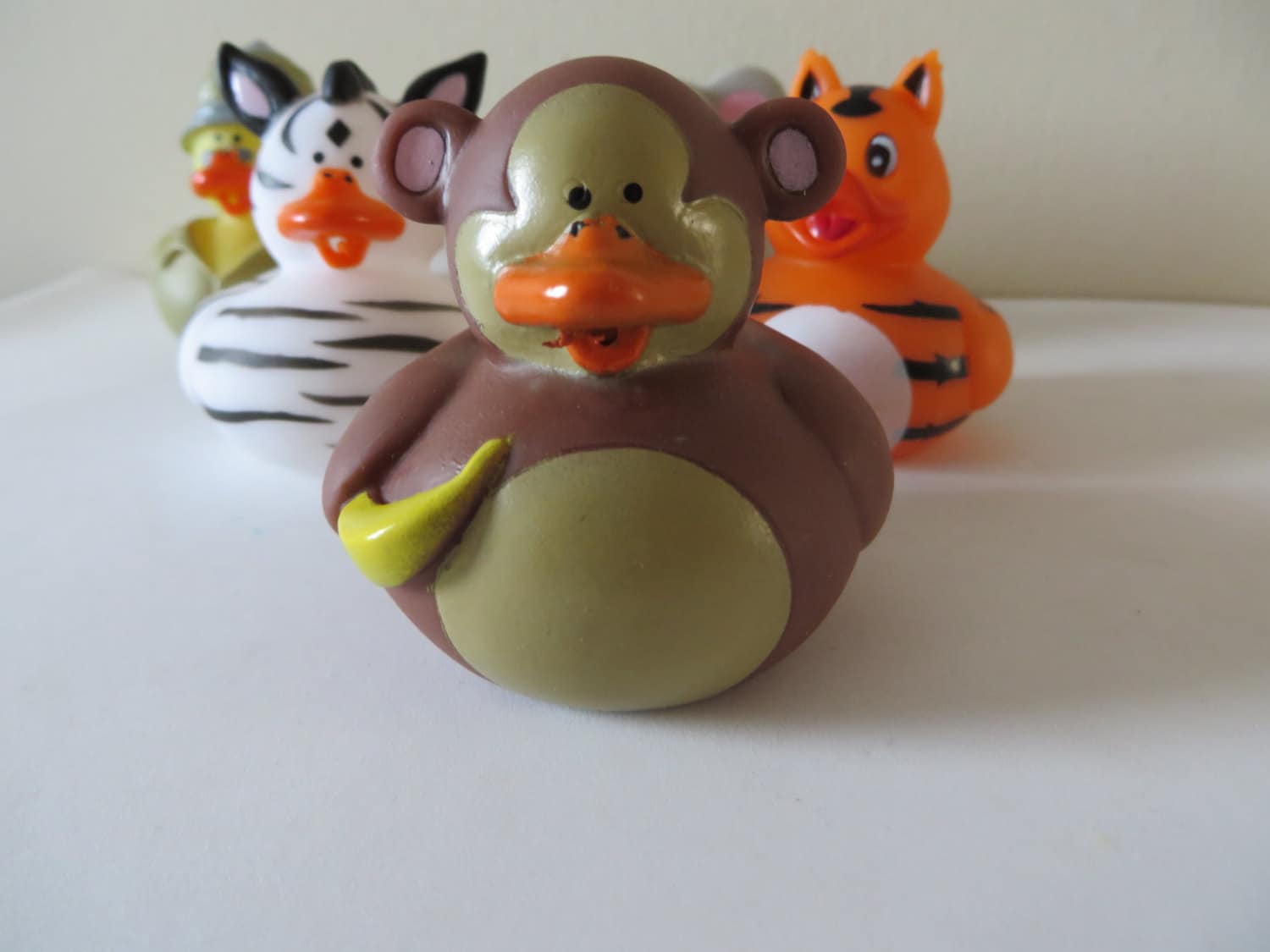 Safari Themed Rubber Ducks monkey giraffe zebra by CrazyCritterz