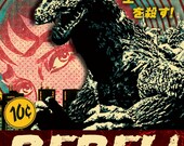 REBEL! Godzilla Sticker