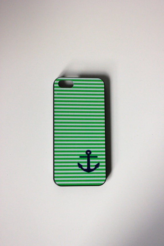 Green and Blue Anchor iPhone 5s Case by trompo on Etsy