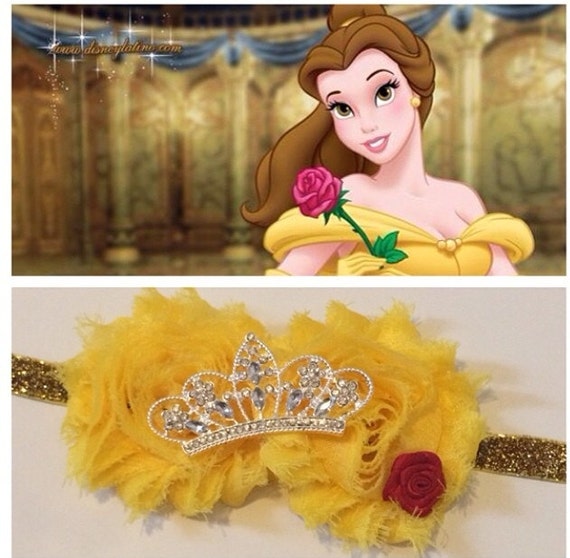 Disney Princess Belle Theme Headband. by OnceUponaBOWtiqueIG