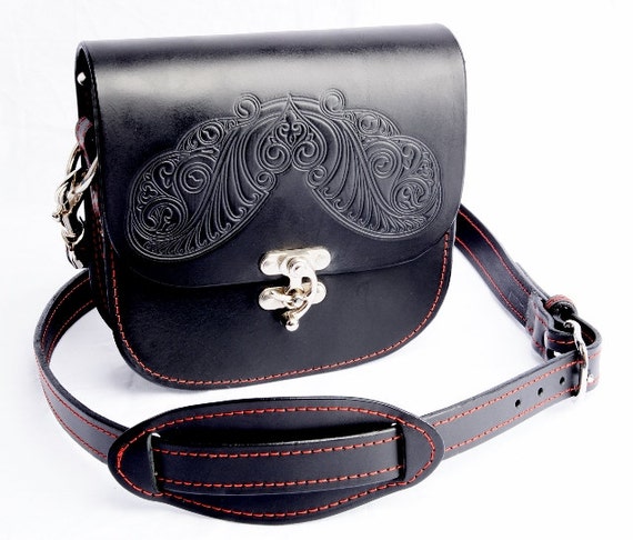 black leather designer shoulder bags