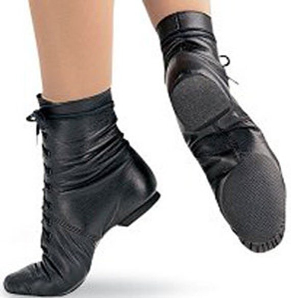 black lace up jazz shoes