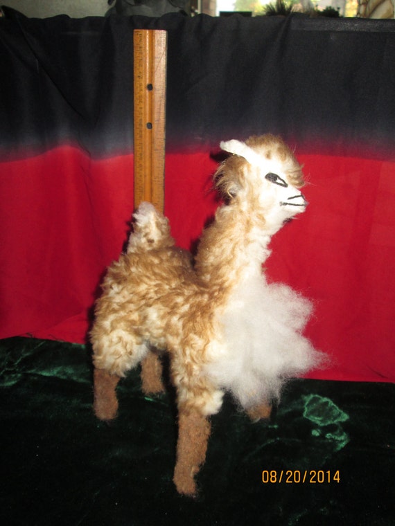 llama toy real fur