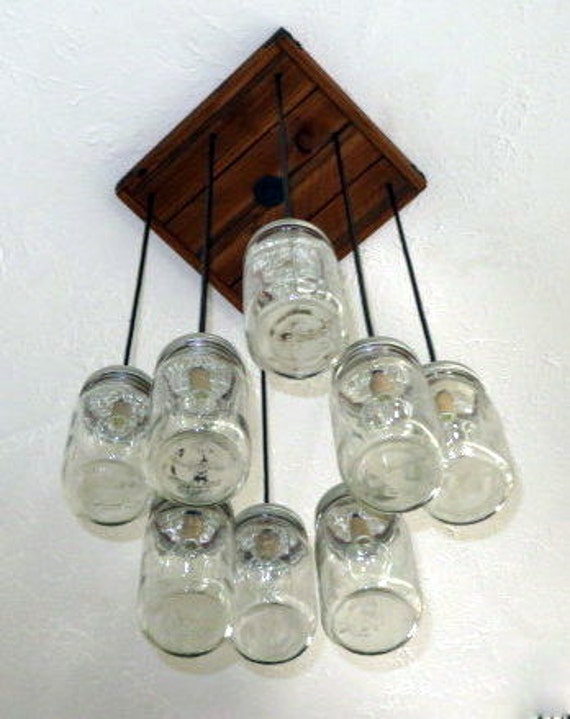  Light Fixture, Chandelier, Mason Jar Light, Pendant Light, Dining Room